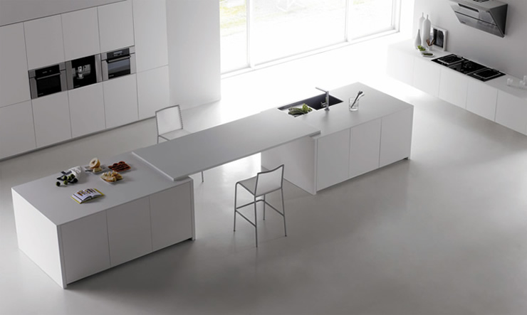 Amazing Design of White Minimalist Kitchen Area