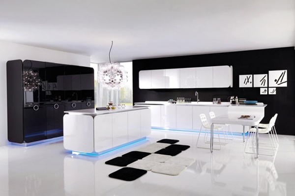 Exquisite White Minimalist Kitchen Area