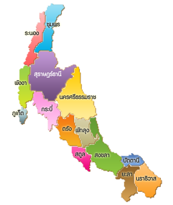 แผนที่ภาคใต้