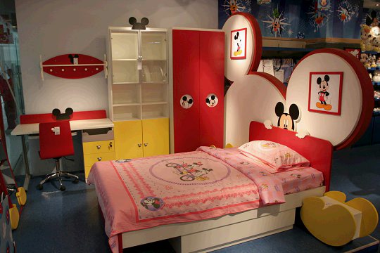 ห้องนอนเด็ก มิกกี้เมาส์โทนแดง