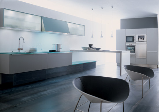 Modern White Minimalist Kitchen Area