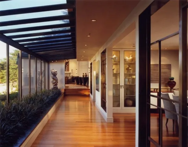 การผสานงานไม้และสวนธรรมชาติในบ้าน